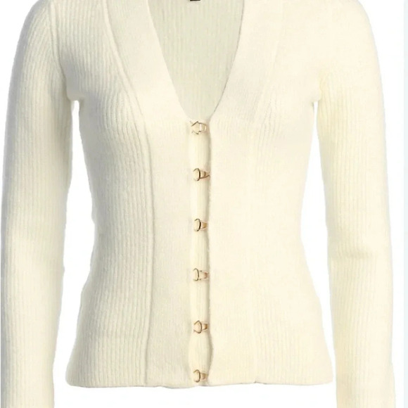 Sweaters - Elegant JLUXLABEL Cream Women's Sweater/cardigan size L
